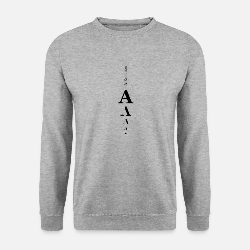 A - Unisex Pullover - Weißgrau meliert