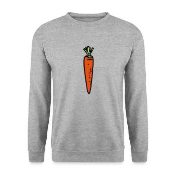 Carrot Carrot - Sweat-shirt Unisexe - gris chiné - Devant - Alina (178cm) & Michal (187cm)