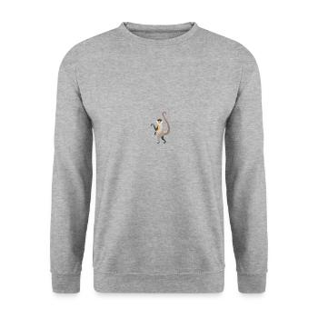Wildtiere - Unisex Pullover - Weißgrau meliert - Vorne - Alina (178cm) & Michal (187cm)