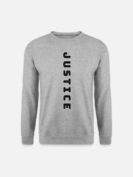 GERECHTIGKEIT - Unisex Pullover - Weißgrau meliert