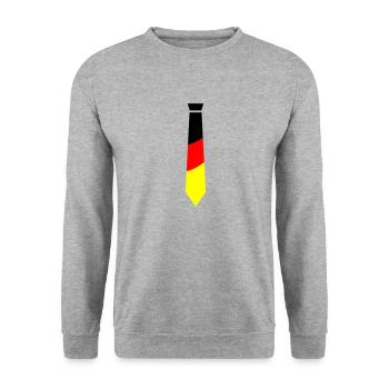 cravate allemagne - Sweat-shirt Unisexe - gris chiné - Devant - Alina (178cm) & Michal (187cm)