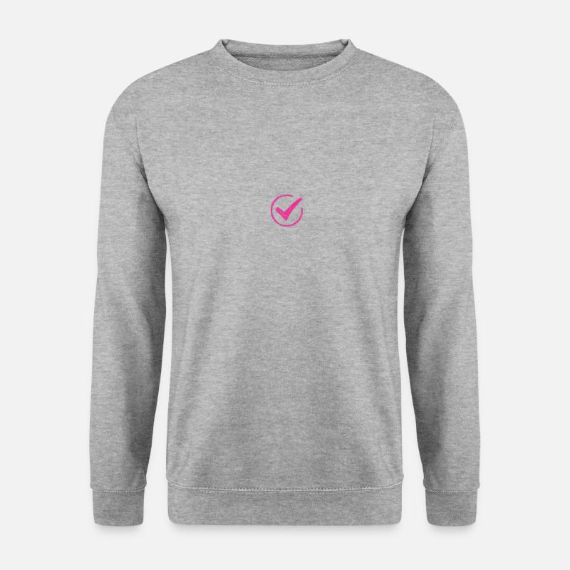 « Check Mark Tee » ✅ - Sweat-shirt Unisexe - gris chiné