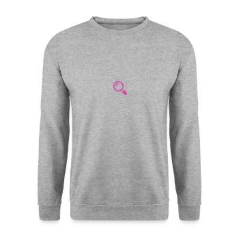 Zoom avant T-shirt - Sweat-shirt Unisexe - gris chiné - Devant - Alina (178cm) & Michal (187cm)
