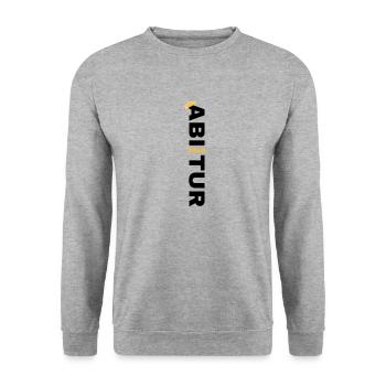 Abitur 2023 Abschluss - Unisex Pullover - Weißgrau meliert - Vorne - Alina (178cm) & Michal (187cm)