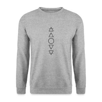 Die fünf Elemente - Unisex Pullover - Weißgrau meliert - Vorne - Alina (178cm) & Michal (187cm)