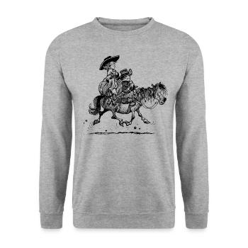 Thelwell 'Two Cowboys' - Unisex Sweatshirt - salt & pepper - Front - Alina (178cm) & Michal (187cm)