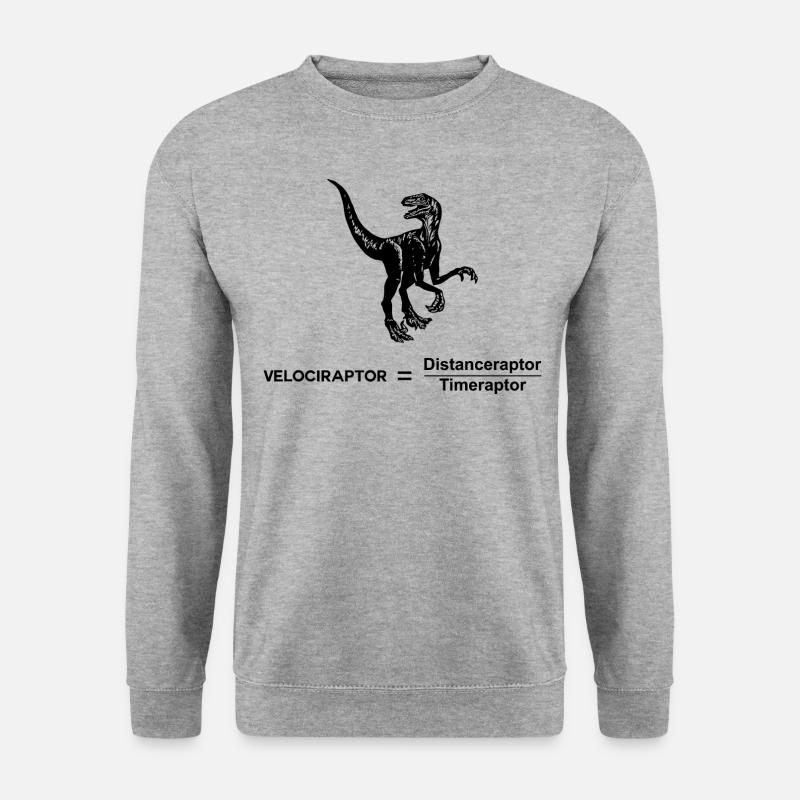 Velociraptor funny science Graphic - Unisex Sweatshirt - salt & pepper