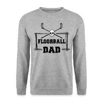 floorball floorball-papa floorball-papa unihockey-sport - Sweat-shirt Unisexe - gris chiné - Devant - Alina (178cm) & Michal (187cm)