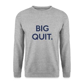 Big quit - Sweat-shirt Unisexe - gris chiné - Devant - Alina (178cm) & Michal (187cm)