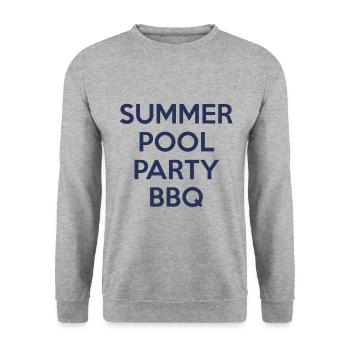 Summer Pool Party Bbq - Sweat-shirt Unisexe - gris chiné - Devant - Alina (178cm) & Michal (187cm)