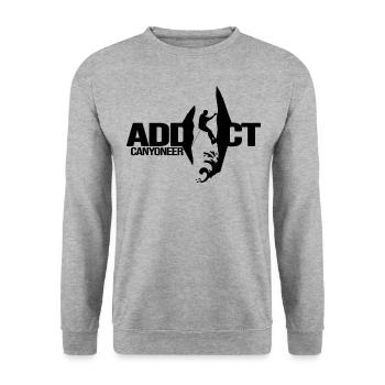 canyoning-addict canyoneering canyon - Unisex Sweatshirt - salt & pepper - Front - Alina (178cm) & Michal (187cm)