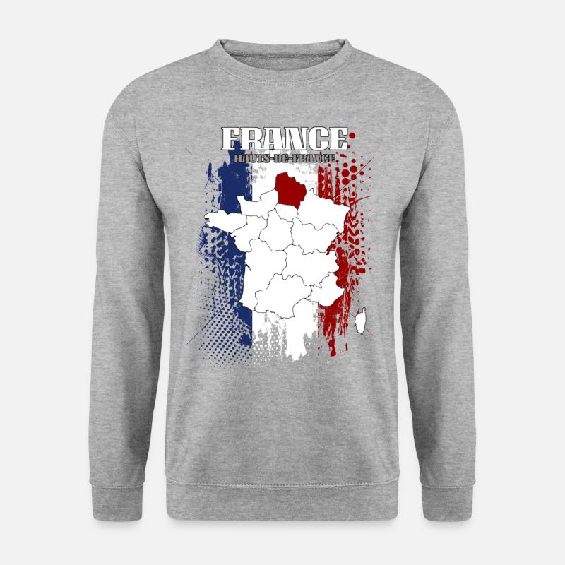 Hauts de France - Unisex Pullover - Weißgrau meliert