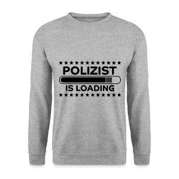 Polizist Spruch Polizei Lustiges Polizist Geschenk - Unisex Pullover - Weißgrau meliert - Vorne - Alina (178cm) & Michal (187cm)