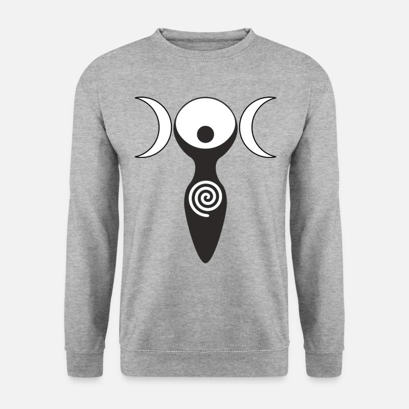 Dreifach Göttinnen Mond Mutter Der Erde 1 - Unisex Pullover - Weißgrau meliert