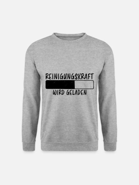 Reinigungskraft Spruch Reinigungskraft Geschenk - Unisex Pullover - Weißgrau meliert