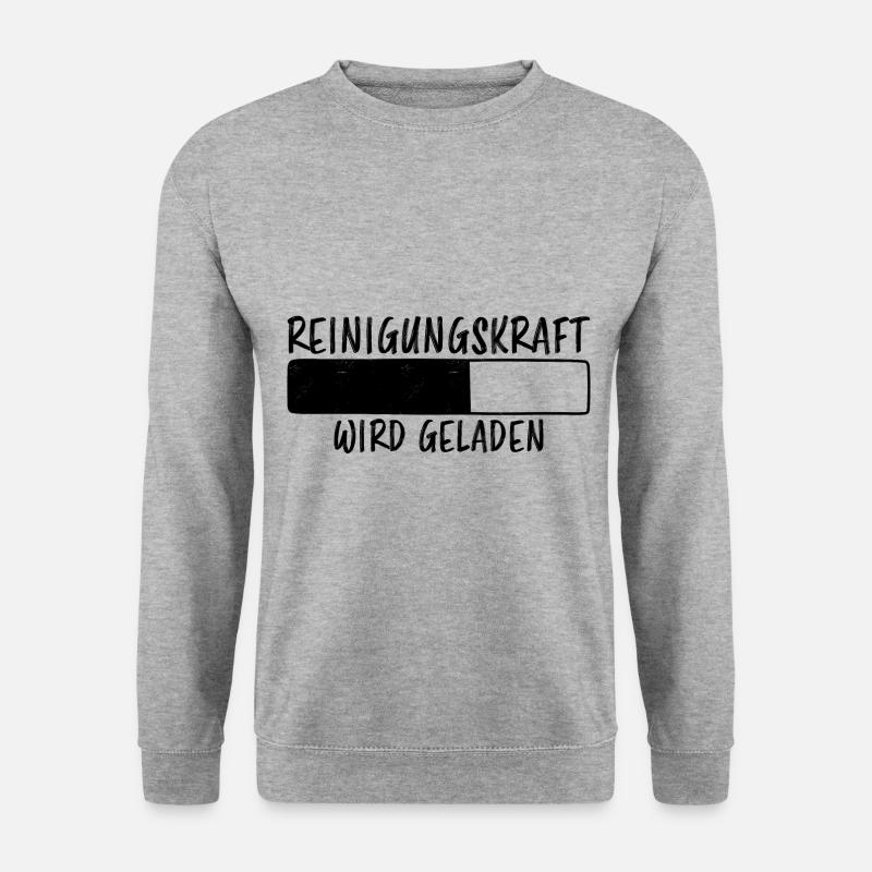 Reinigungskraft Spruch Reinigungskraft Geschenk - Unisex Pullover - Weißgrau meliert
