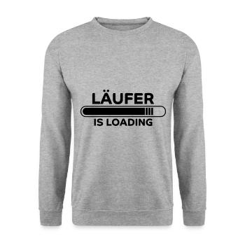 Läufer Spruch Fun Laufen Lustiges Läufer Geschenk - Unisex Pullover - Weißgrau meliert - Vorne - Alina (178cm) & Michal (187cm)