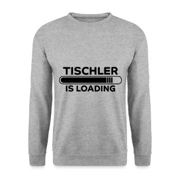 Tischler Spruch Beruf Lustiges Tischler Geschenk - Unisex Pullover - Weißgrau meliert - Vorne - Alina (178cm) & Michal (187cm)
