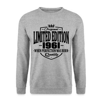 edition limitée 1961 - Sweat-shirt Unisexe - gris chiné - Devant - Alina (178cm) & Michal (187cm)