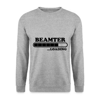 Beamter Spruch Verbeamtung Büro Beamten Geschenk - Unisex Pullover - Weißgrau meliert - Vorne - Alina (178cm) & Michal (187cm)