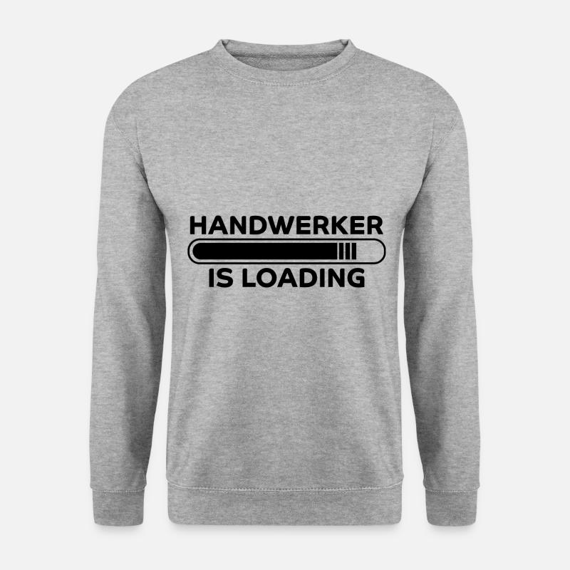 Handwerker Spruch Heimwerker Handwerker Geschenk - Unisex Pullover - Weißgrau meliert