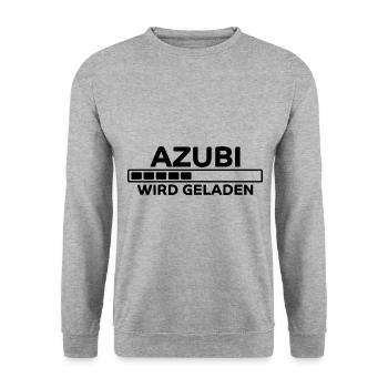 Azubi Spruch Lehrling Job Lustiges Azubi Geschenk - Unisex Pullover - Weißgrau meliert - Vorne - Alina (178cm) & Michal (187cm)