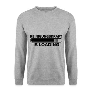 Reinigungskraft Spruch Reinigungskraft Geschenk - Unisex Pullover - Weißgrau meliert - Vorne - Alina (178cm) & Michal (187cm)