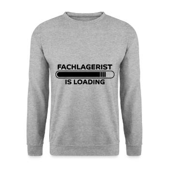 Fachlagerist Spruch Lustiges Fachlagerist Geschenk - Unisex Pullover - Weißgrau meliert - Vorne - Alina (178cm) & Michal (187cm)