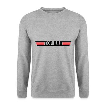 Top dad - Unisex Sweatshirt - salt & pepper - Front - Alina (178cm) & Michal (187cm)