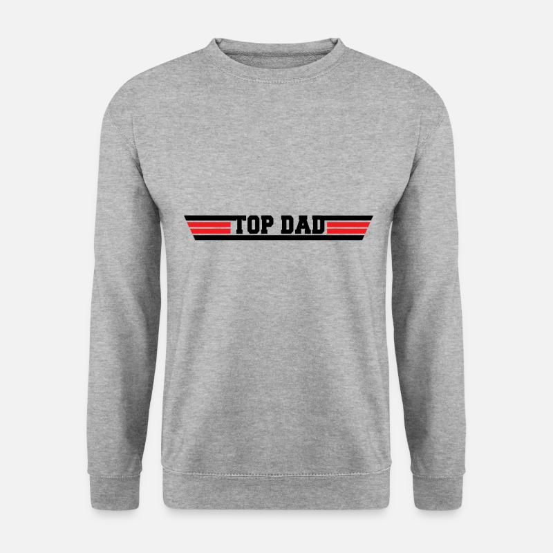 Top Dad - Unisex Pullover - Weißgrau meliert