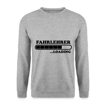 Fahrlehrer Spruch Lustige Fahrschullehrer Geschenk - Unisex Pullover - Weißgrau meliert - Vorne - Alina (178cm) & Michal (187cm)
