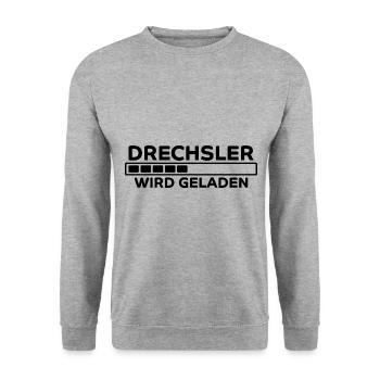 Drechsler Spruch Job Lustiges Drechsler Geschenk - Unisex Pullover - Weißgrau meliert - Vorne - Alina (178cm) & Michal (187cm)