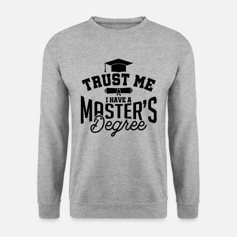 Abschluss Bachelor Master Uni FH Sponsion Geschenk - Unisex Pullover - Weißgrau meliert