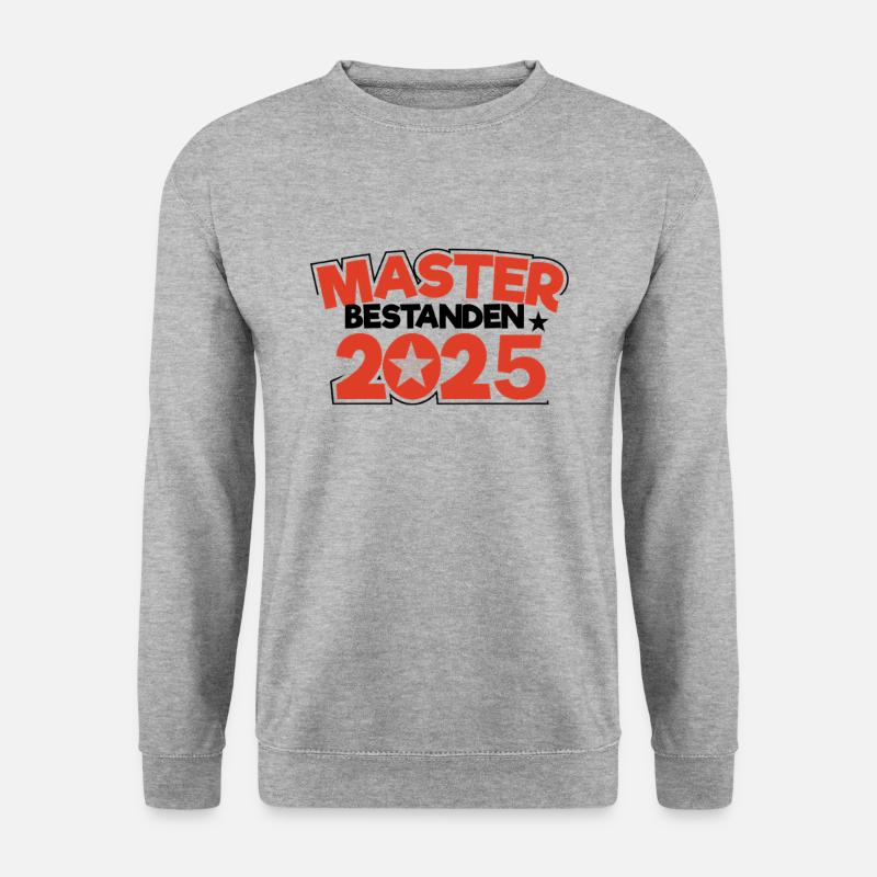 Master 2025 Masterabschluss Sponsion Graduation - Unisex Pullover - Weißgrau meliert