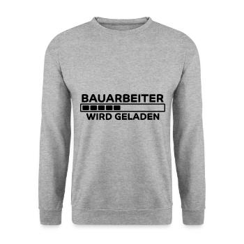 Bauarbeiter Spruch Lustiges Bauarbeiter Geschenk - Unisex Pullover - Weißgrau meliert - Vorne - Alina (178cm) & Michal (187cm)