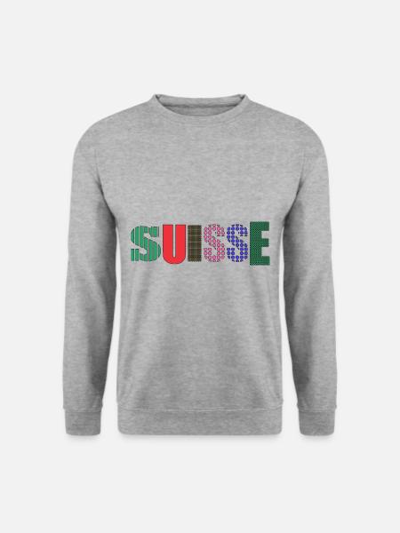 SUISSE. PAYS - Sweat-shirt Unisexe - gris chiné