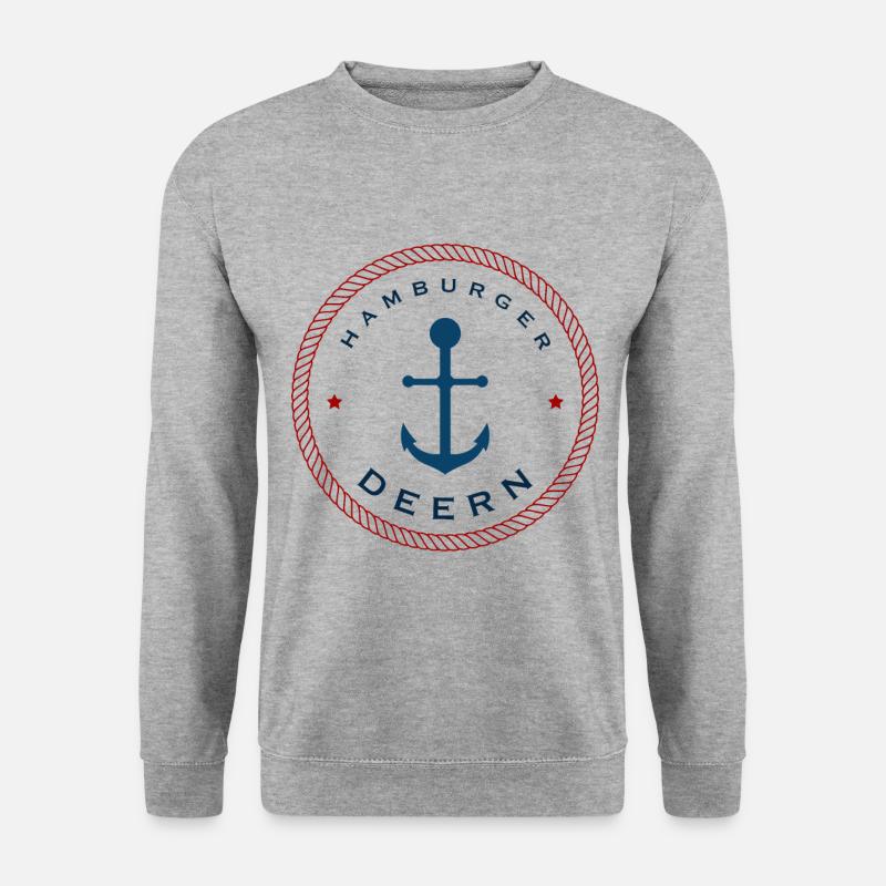 Hamburger Deern Hamburg Mädchen - Unisex Pullover - Weißgrau meliert
