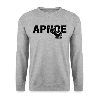 apnoe streckentauchen apnoetaucher freediving - Unisex Pullover - Weißgrau meliert - Vorne - Alina (178cm) & Michal (187cm)