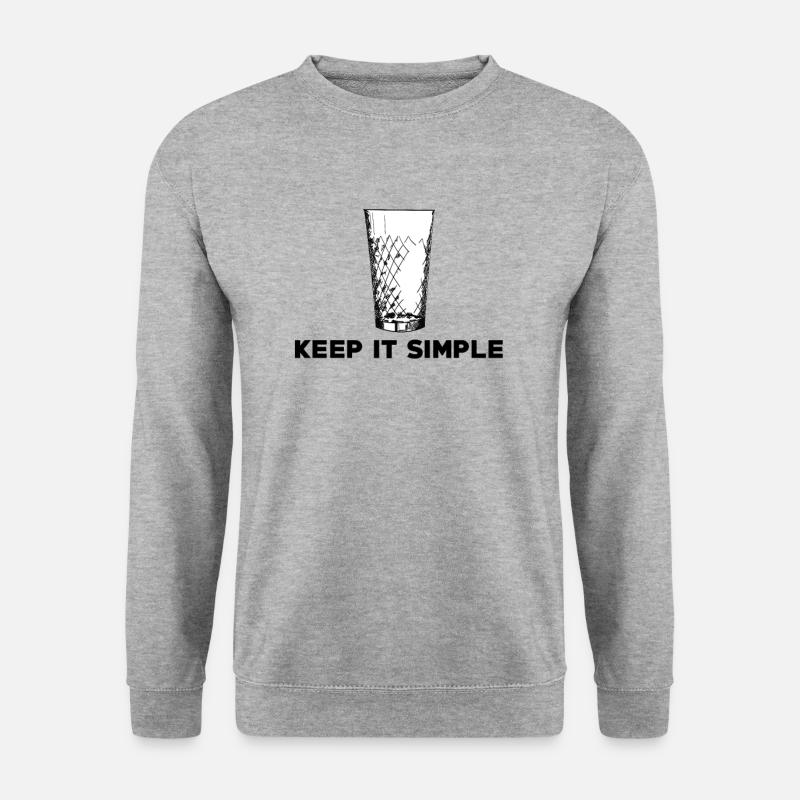 keep it simple Apfelweinglas Gerippte - Unisex Pullover - Weißgrau meliert