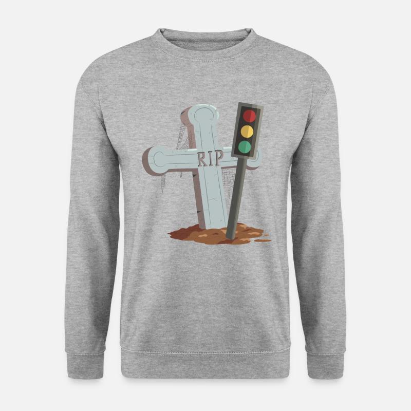 Semaforo riposa in pace RIP - Felpa unisex - grigio chiaro melange