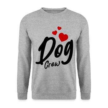 Coeur d’équipage de chien - Sweat-shirt Unisexe - gris chiné - Devant - Alina (178cm) & Michal (187cm)