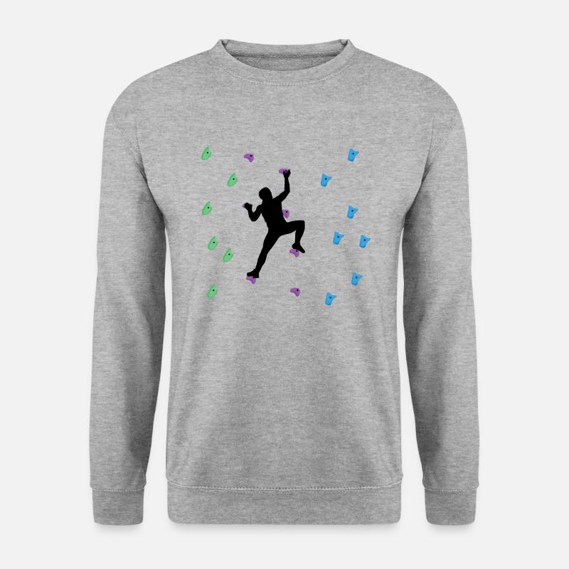 Kletterer Bouldern Klettern Bouldering - Unisex Pullover - Weißgrau meliert