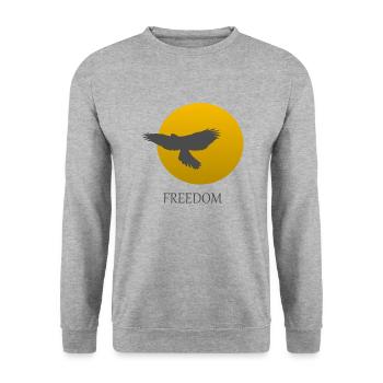 Vogel Greifvogel Freiheit - Unisex Pullover - Weißgrau meliert - Vorne - Alina (178cm) & Michal (187cm)
