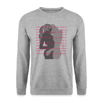 Passion Love Embrace Lesbian Love design - Unisex Sweatshirt - salt & pepper - Front - Alina (178cm) & Michal (187cm)