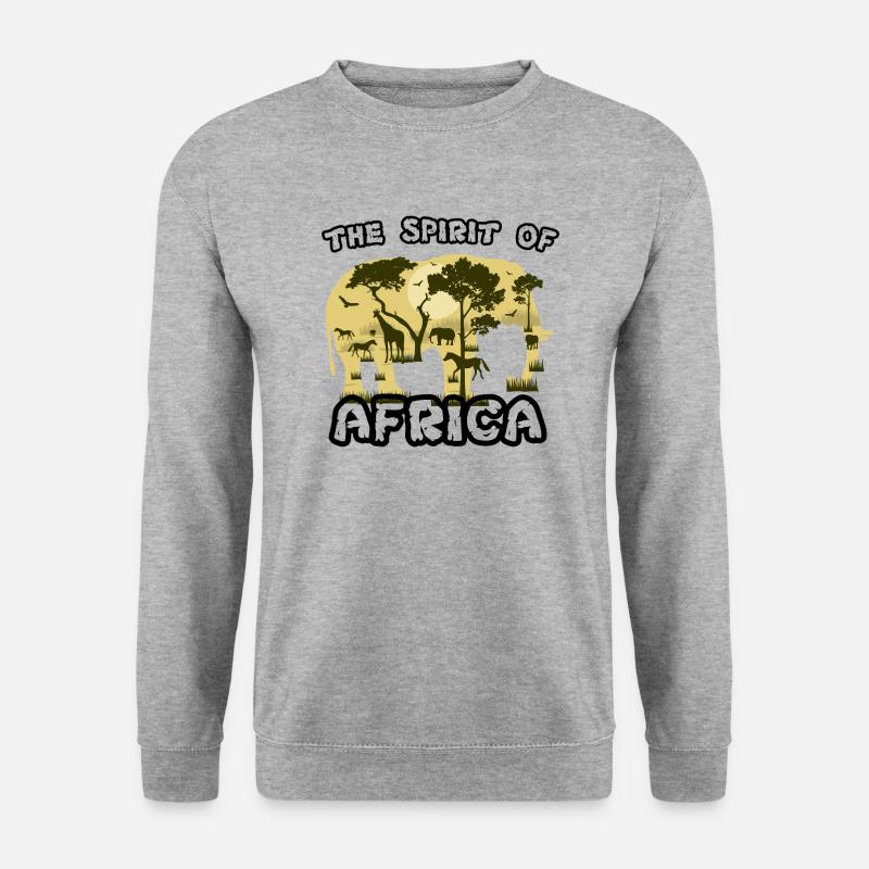 Africa - Unisex Pullover - Weißgrau meliert
