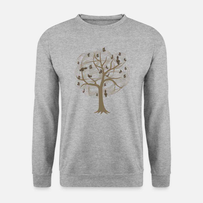 Musik Noten - Unisex Pullover - Weißgrau meliert