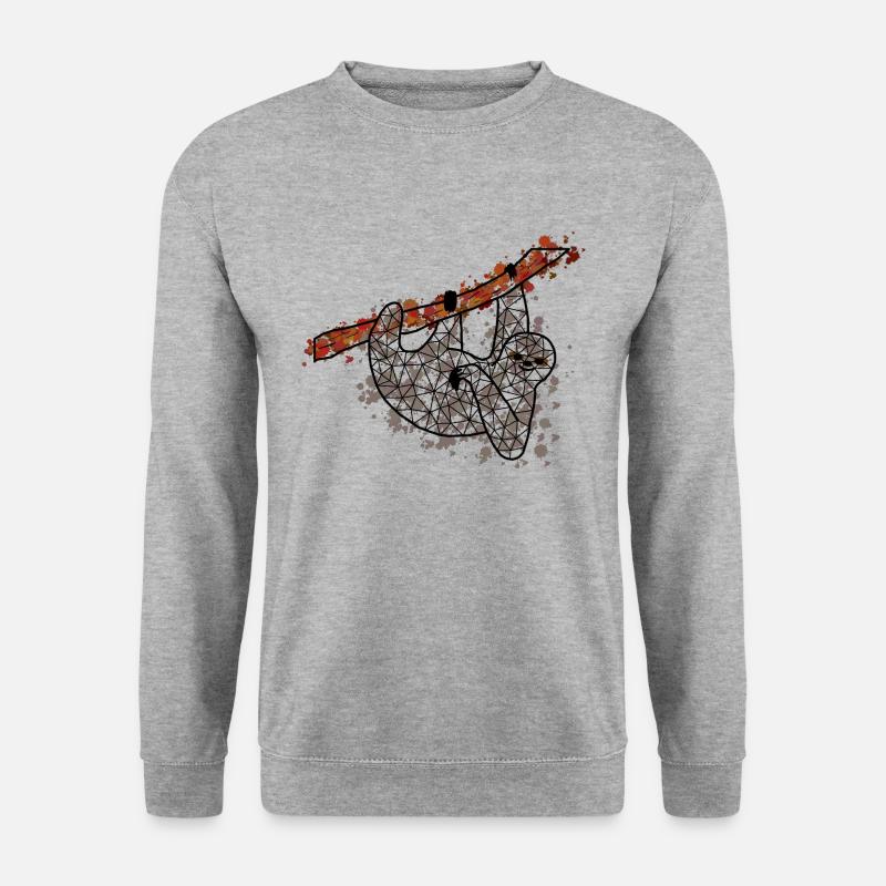 Slothh GeomeTRIX bunt - Unisex Pullover - Weißgrau meliert
