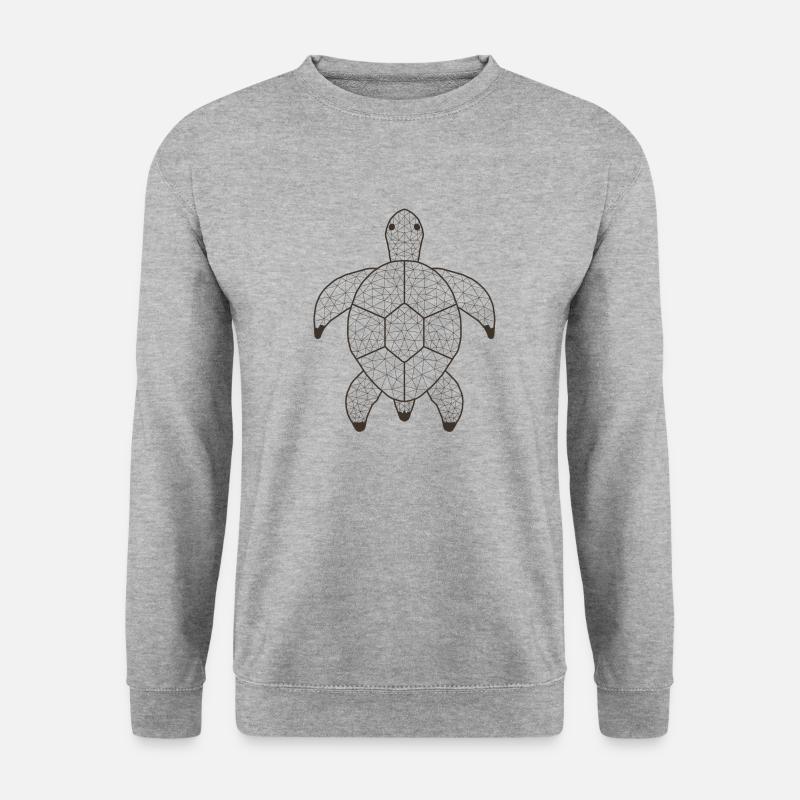 Turtlee GeomeTRIX - Unisex Pullover - Weißgrau meliert