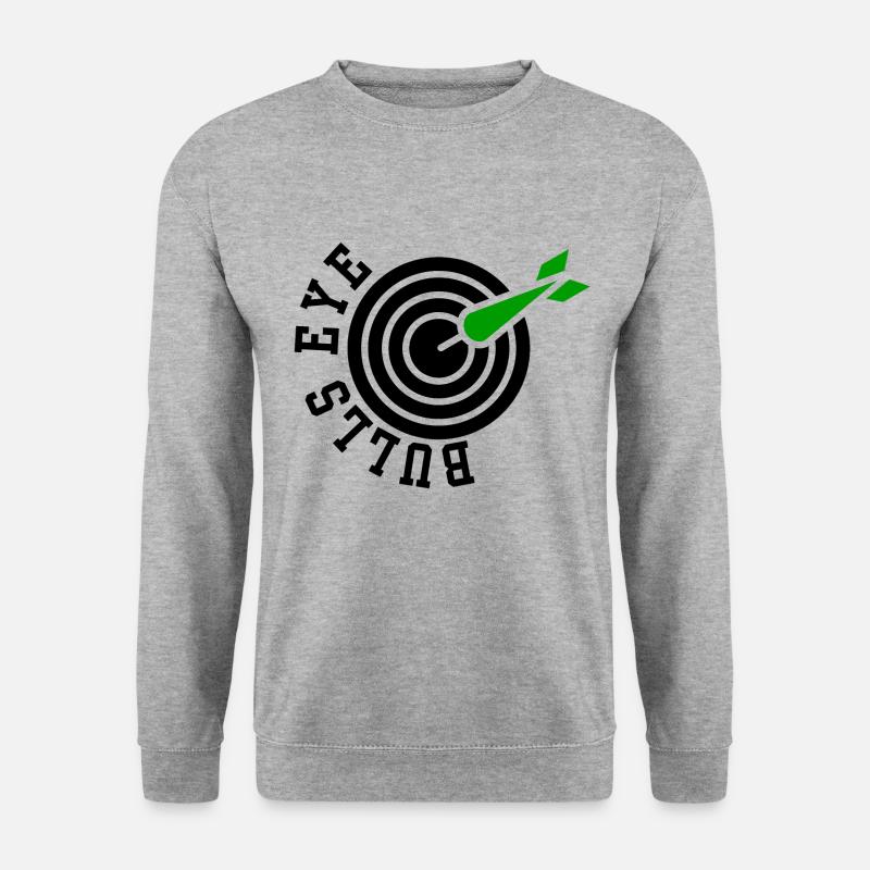 Bulls Eye Darts - Dartspieler - Dartfans - Darts - Unisex Pullover - Weißgrau meliert