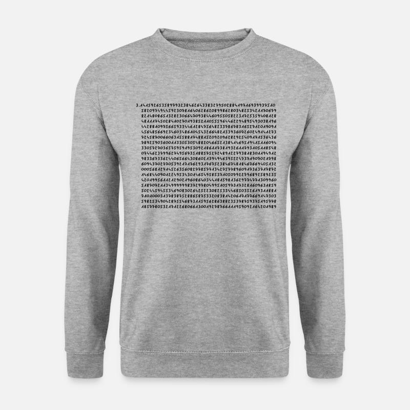 Pi - Unisex Pullover - Weißgrau meliert